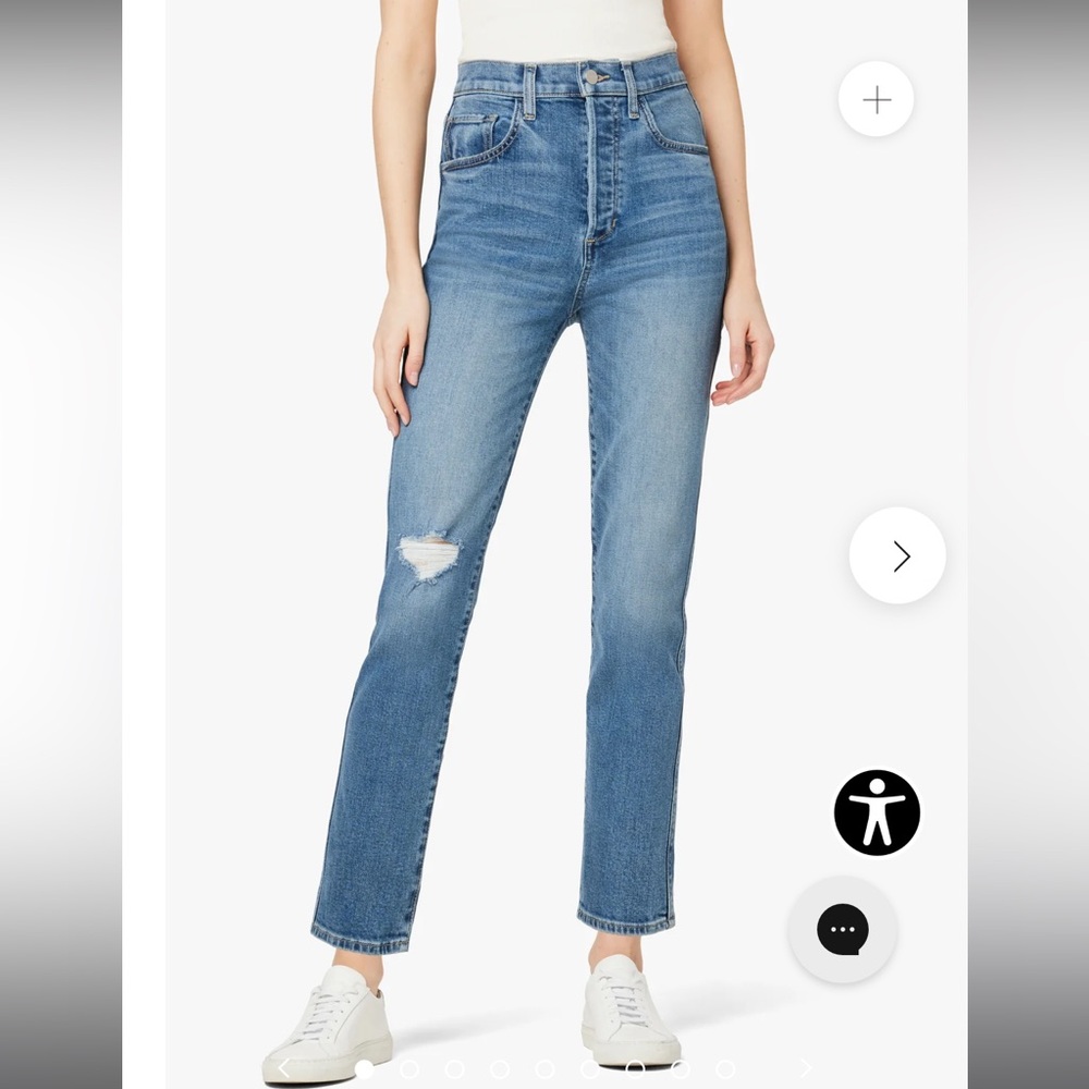 Joe’s Jeans The Raine Ankle High-rise Slim Straight Blue Jeans Size 28